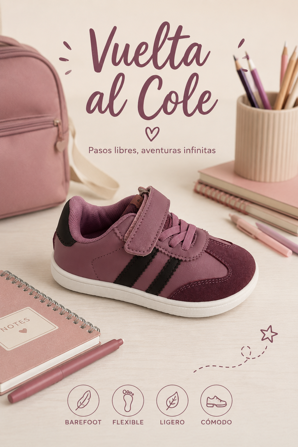 Deportiva Barefoot baby morada