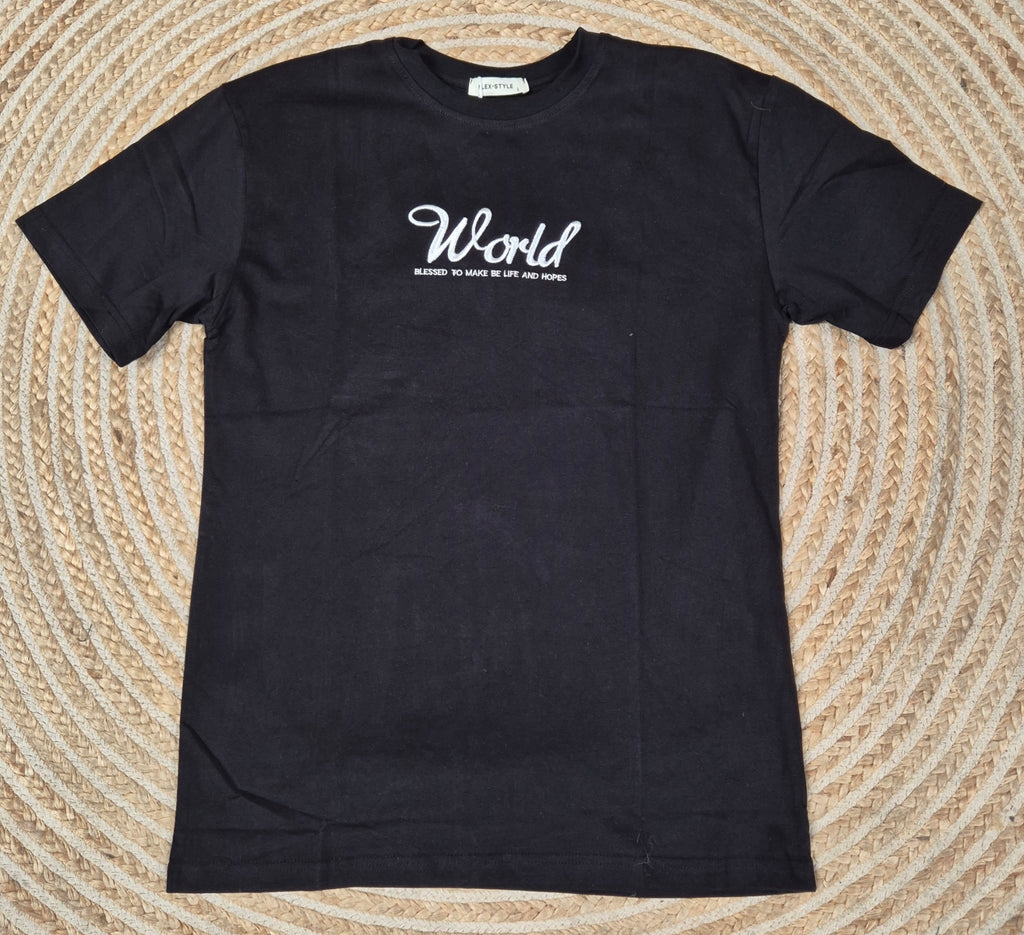Camiseta world negra