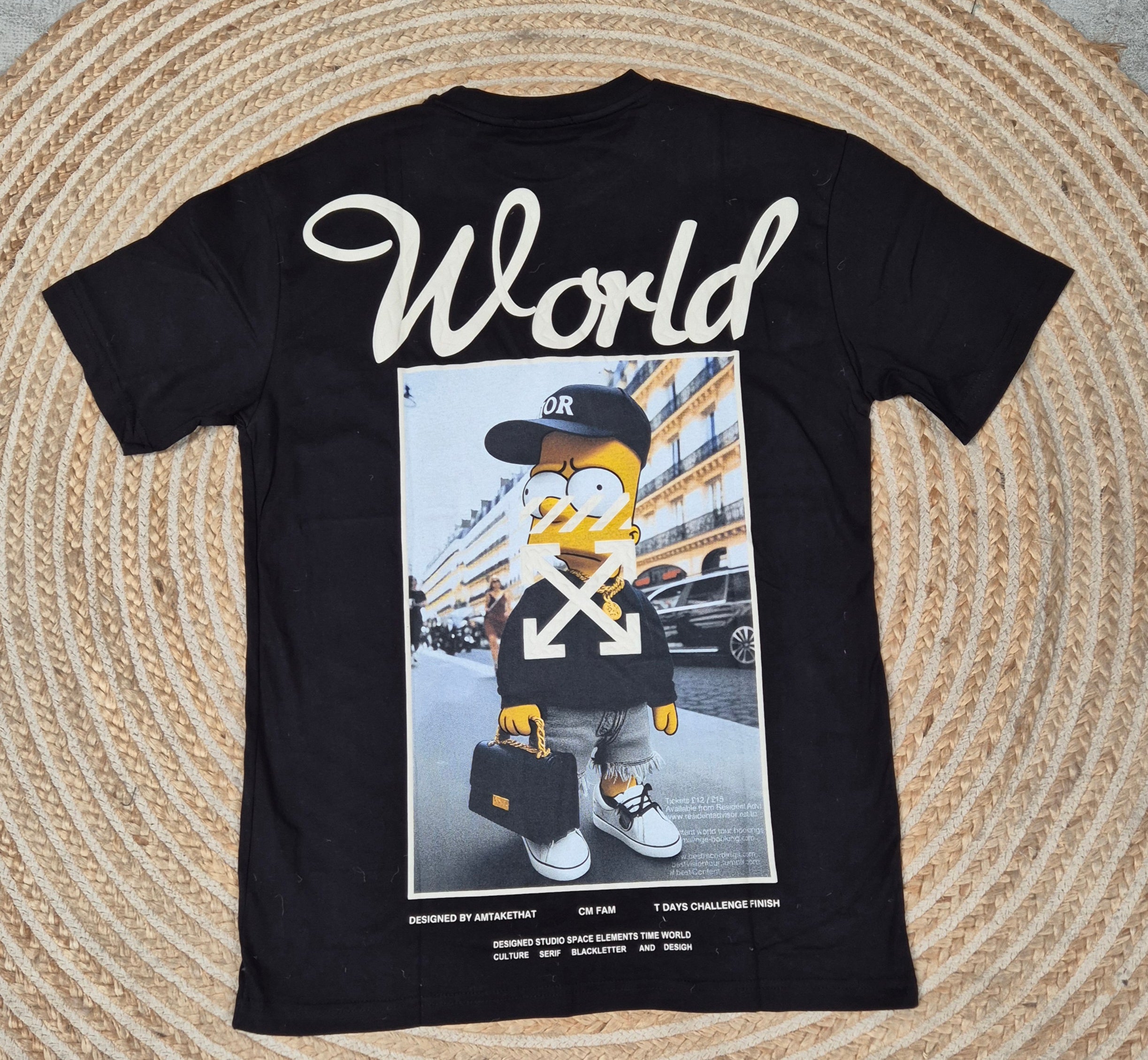Camiseta world negra