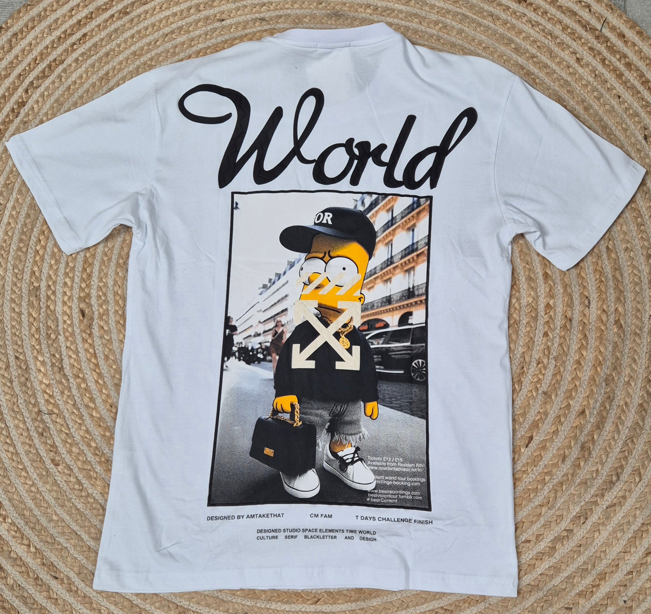 Camiseta world blanca