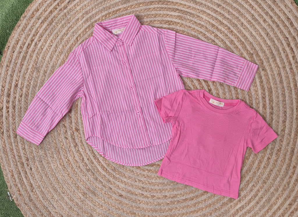 Camisa rayas fucsia