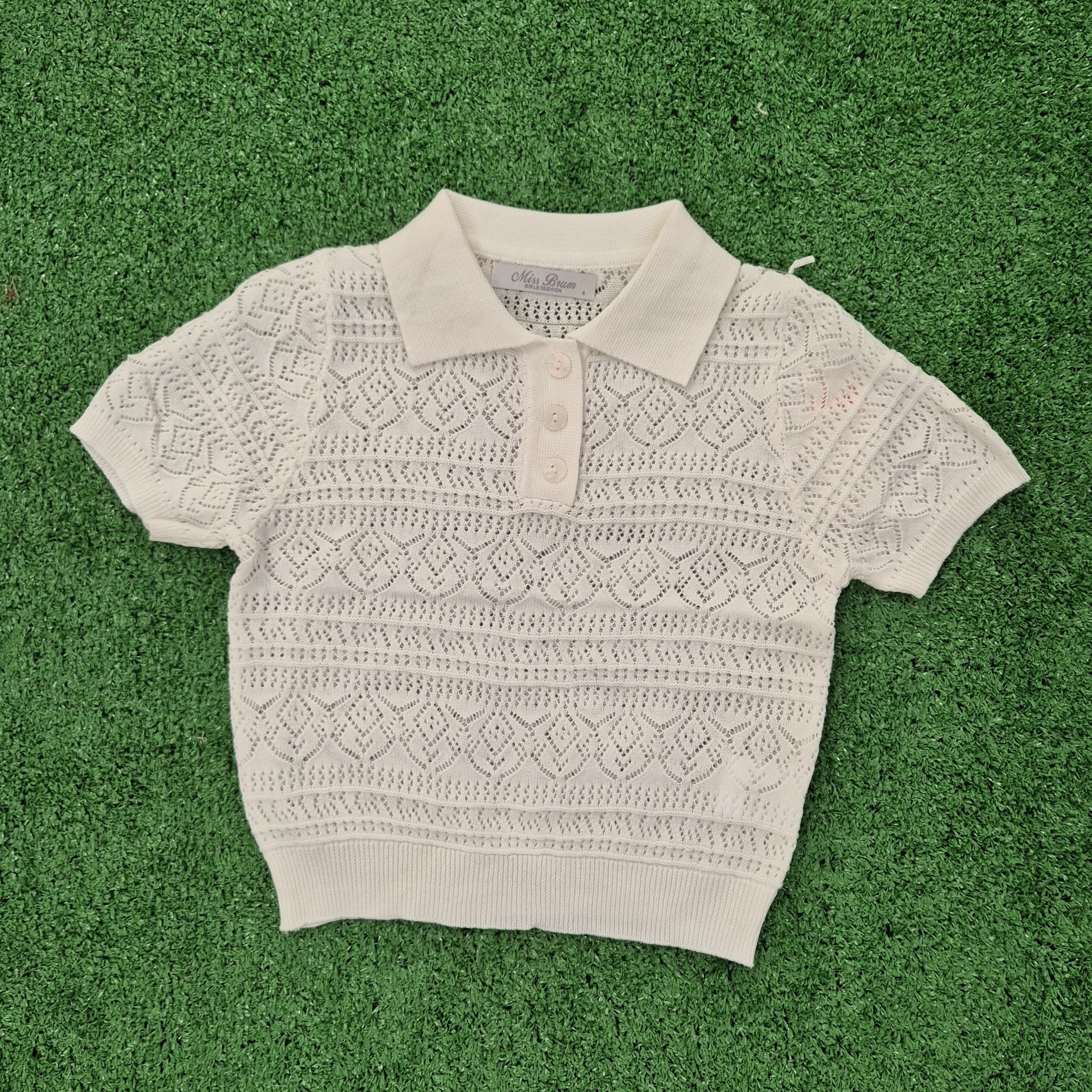 Camiseta hilo calada blanca