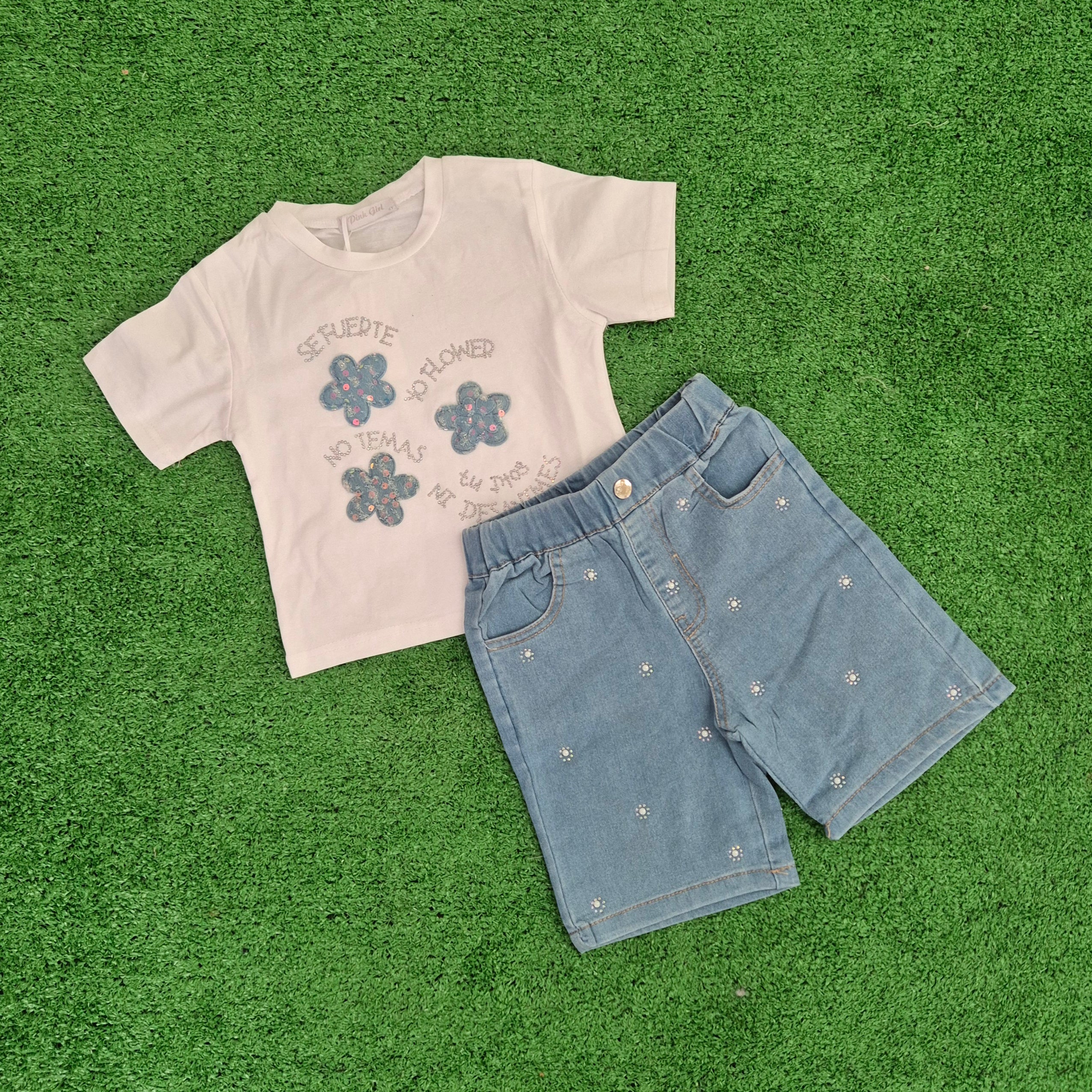 Conjunto Florjeans blanco