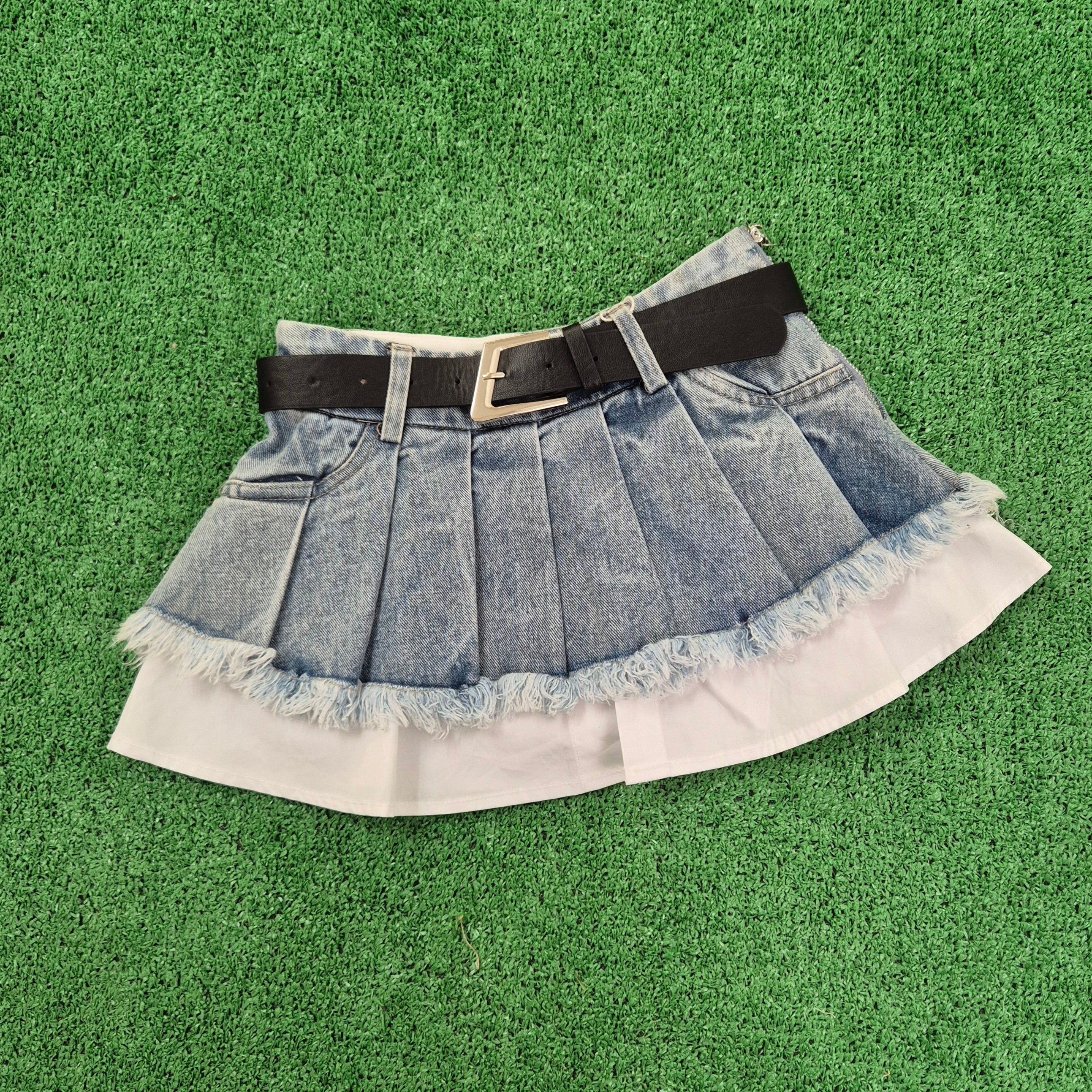 Falda Plisada Cinturón