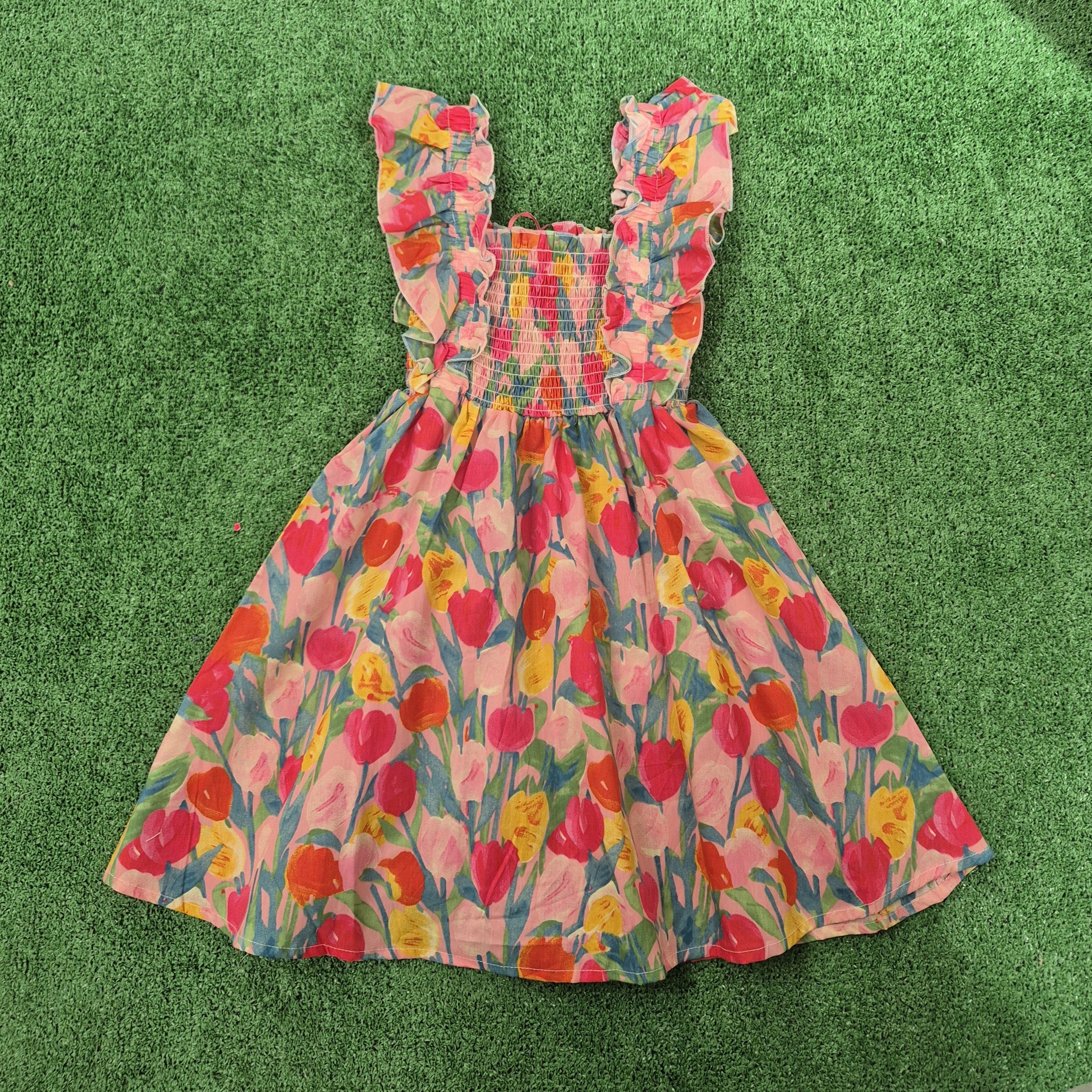 Vestido jardín rosa