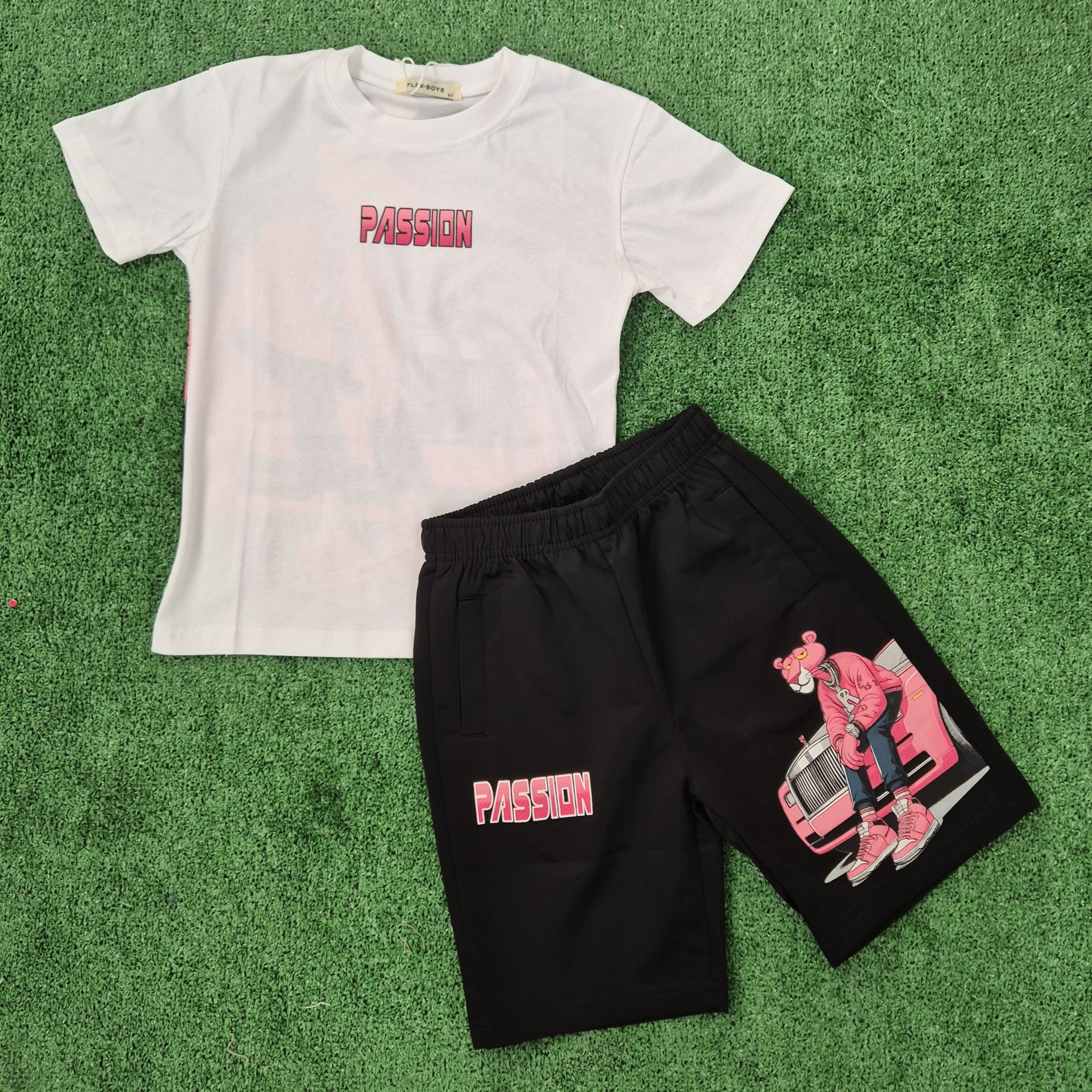 Conjunto Pantera coche blanco