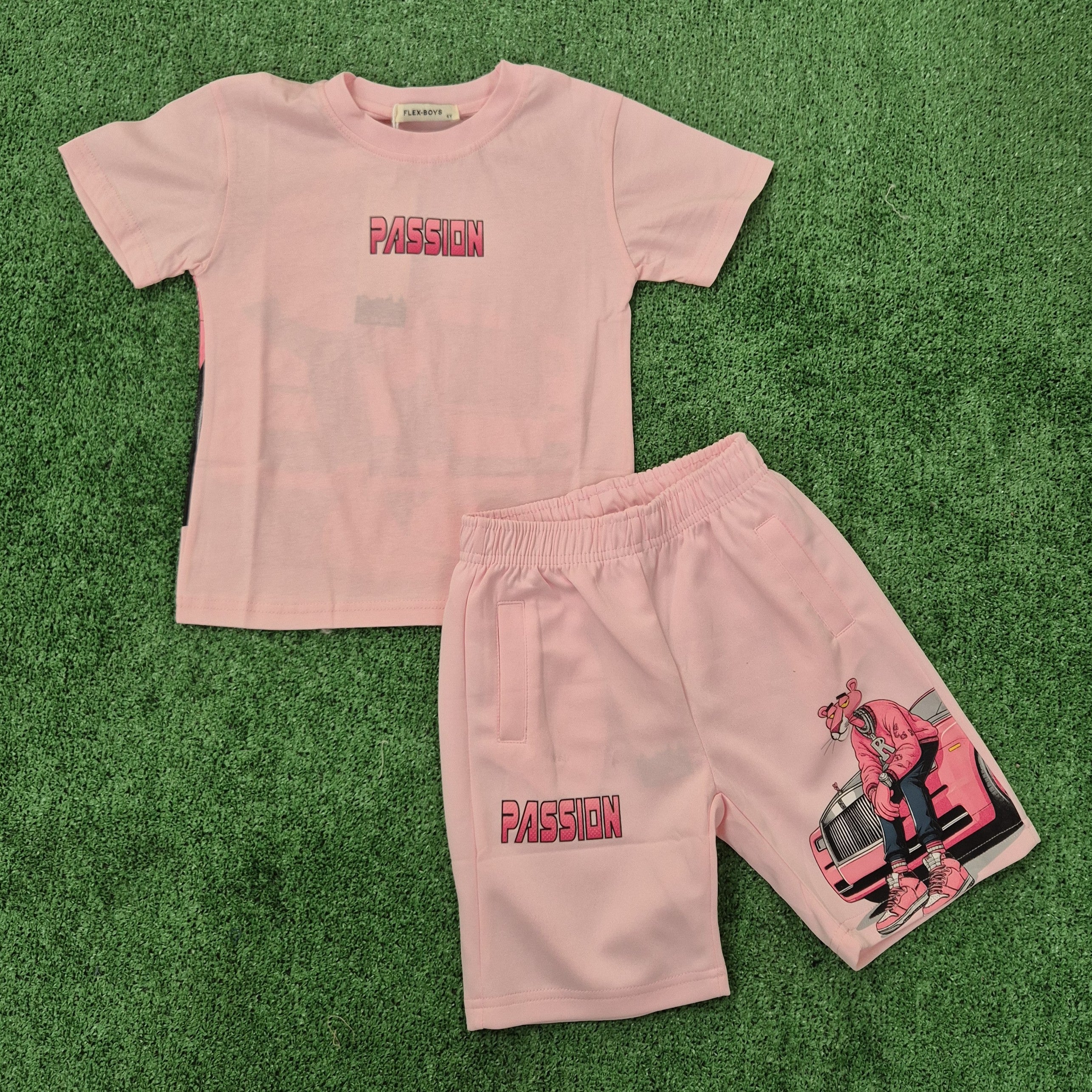 Conjunto Pantera coche rosa