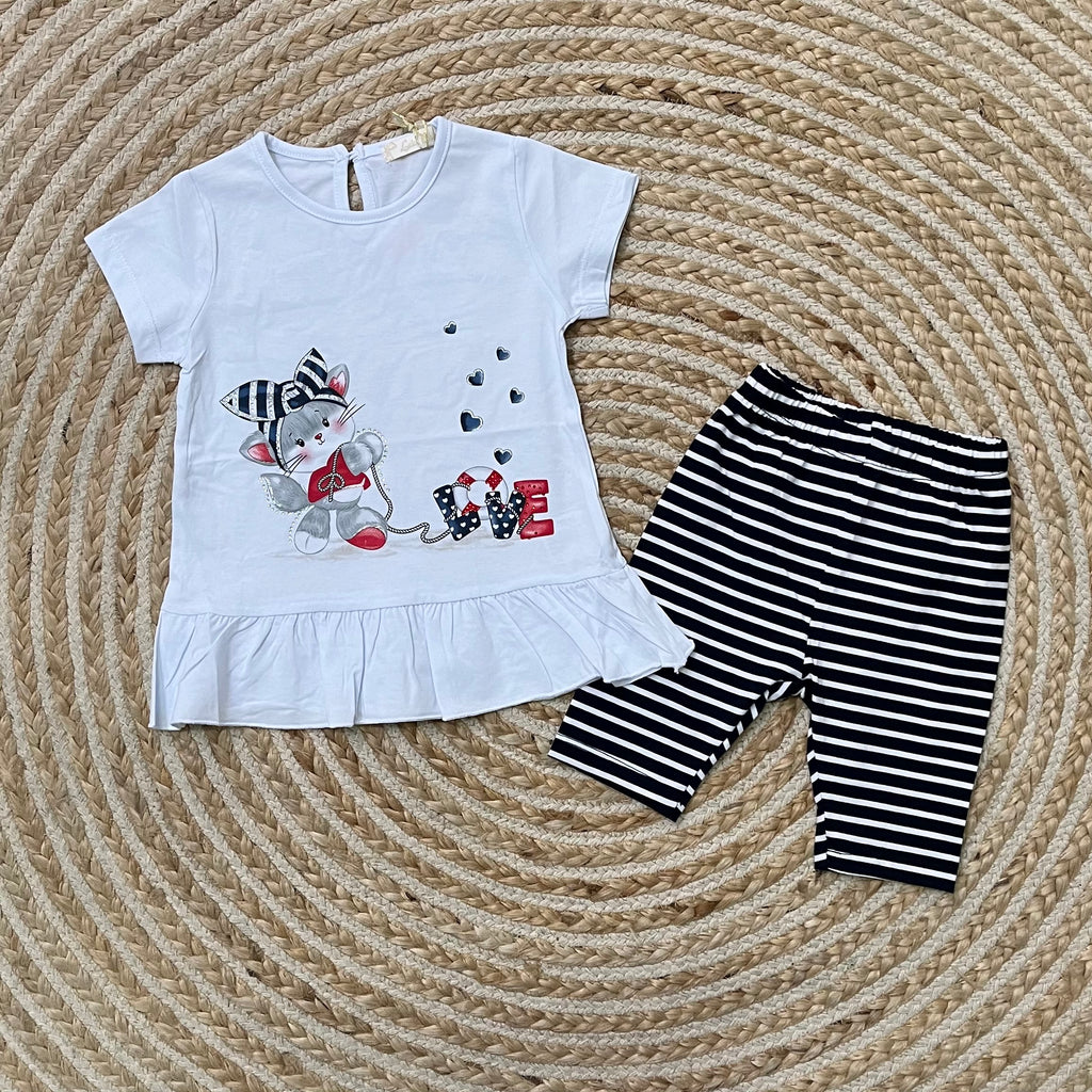 Conjunto marinero blanco