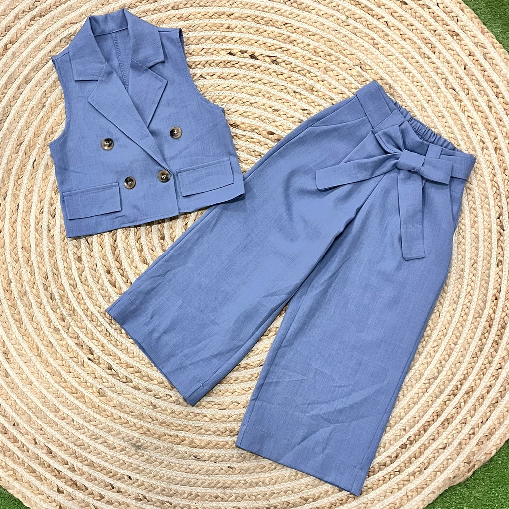 Conjunto chaleco azul