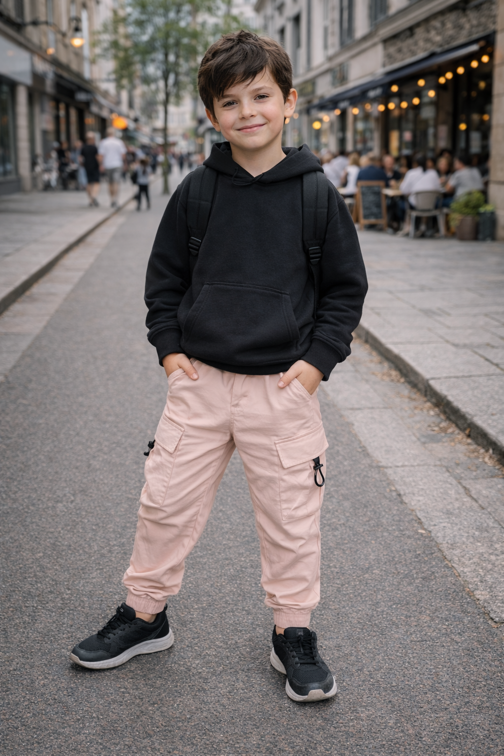 Jogger bolsillo beige