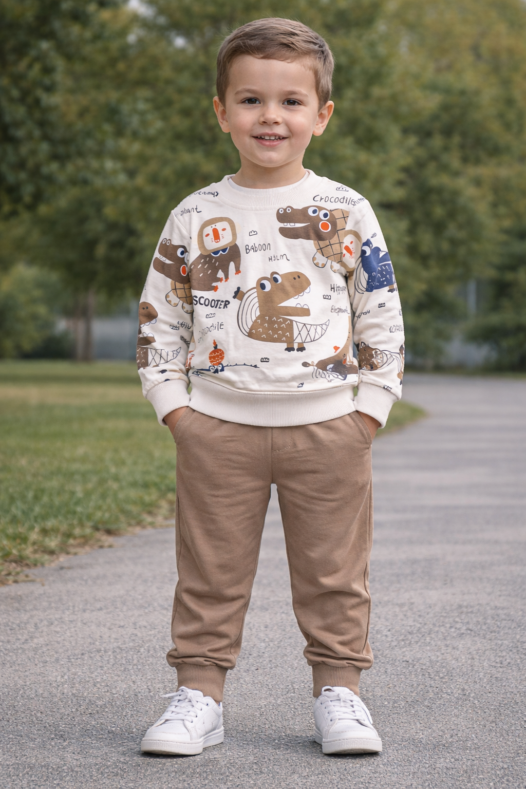 Chandal cocodrilo beige