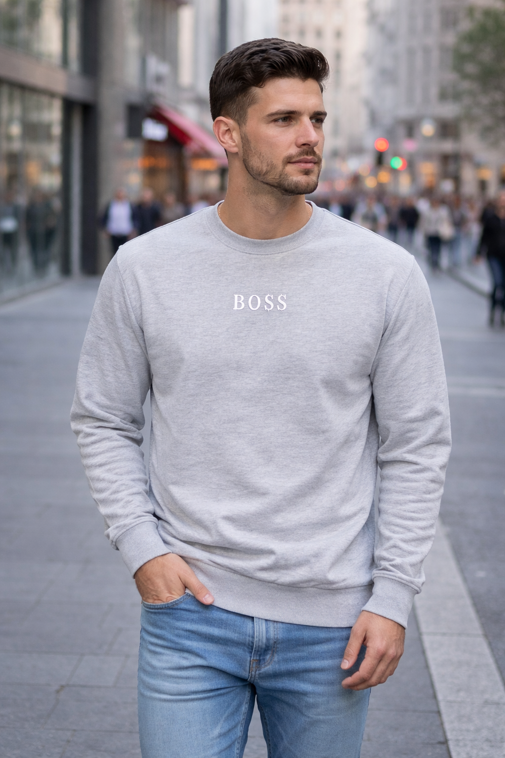 Sudadera Boss gris