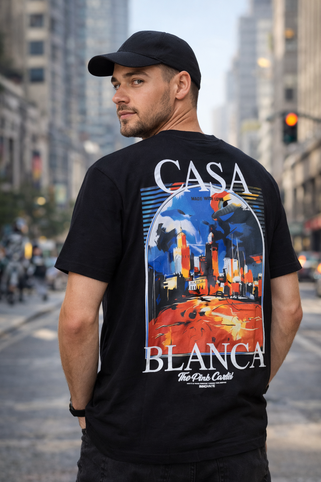 Camiseta casablanca negra