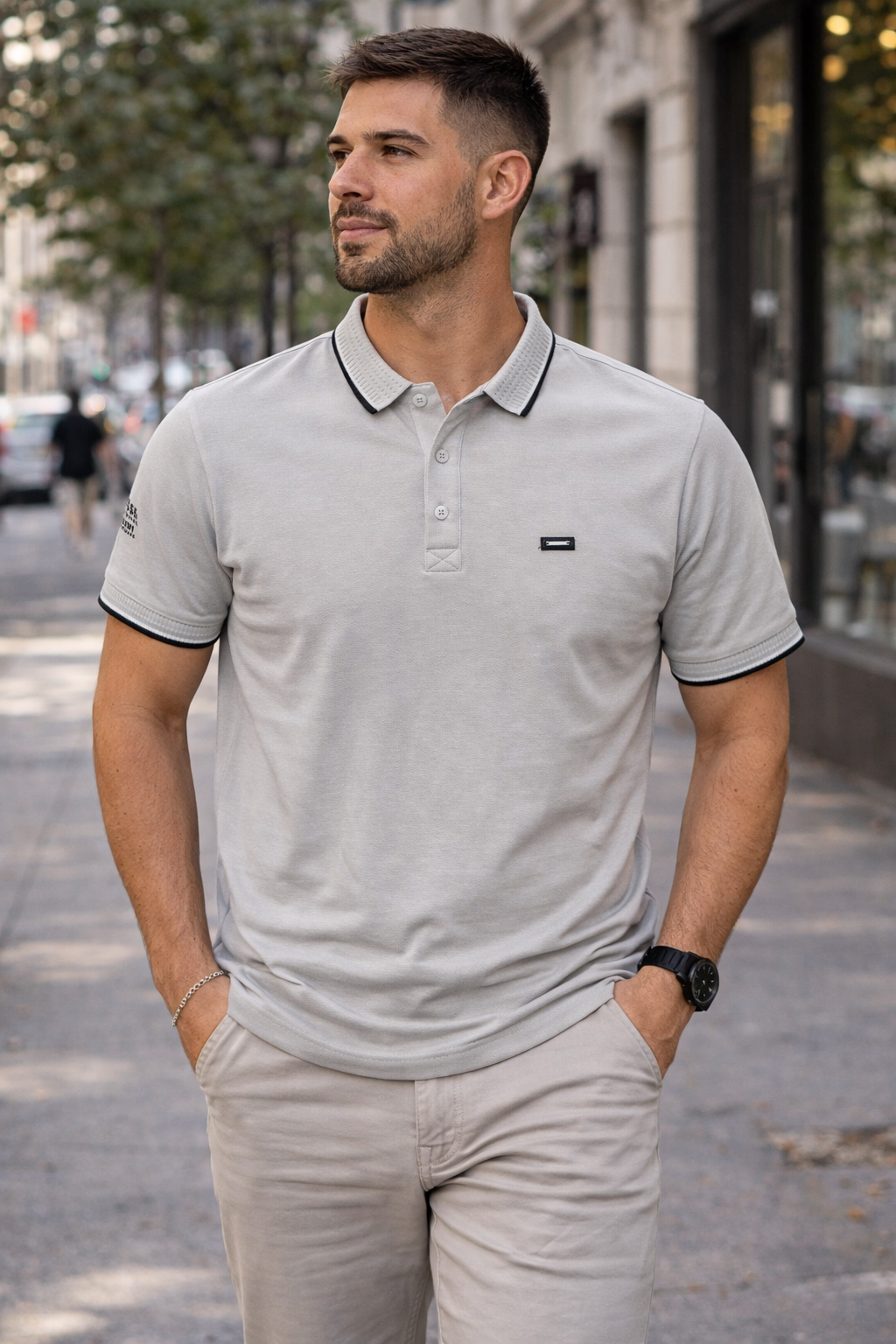 Polo ming beige