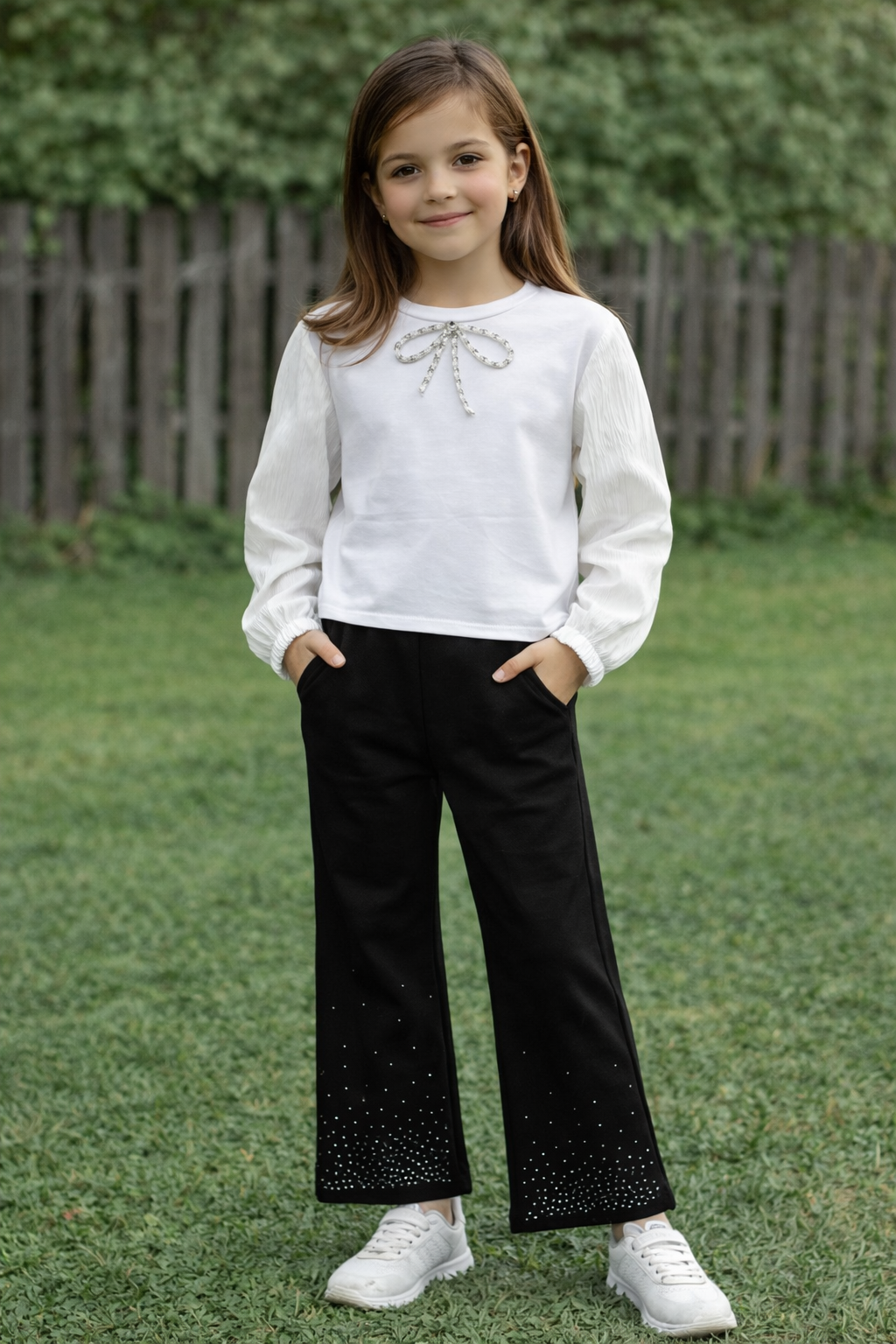 Conjunto lazo blanco
