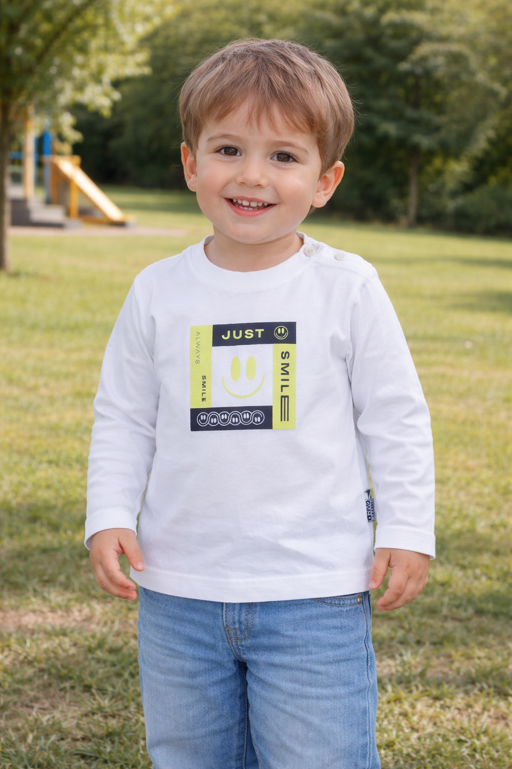 Camiseta smile blanca