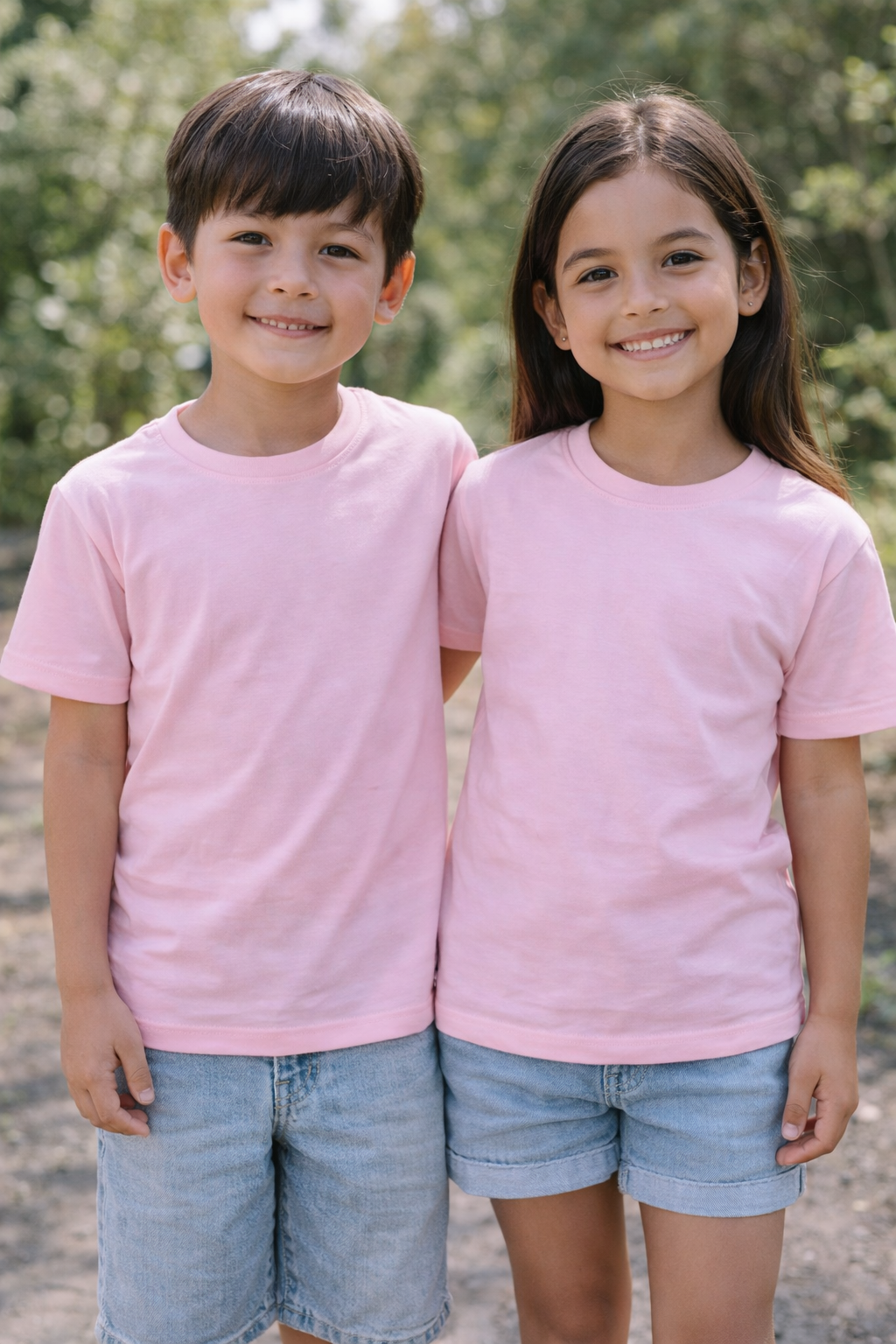 Camiseta algodon rosa