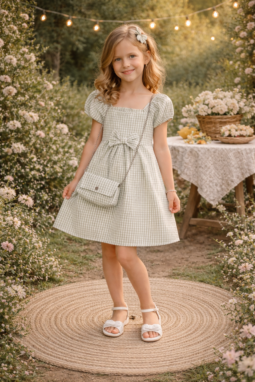 Vestido vichy verde