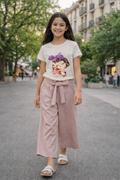 Pantalon lazo rosa