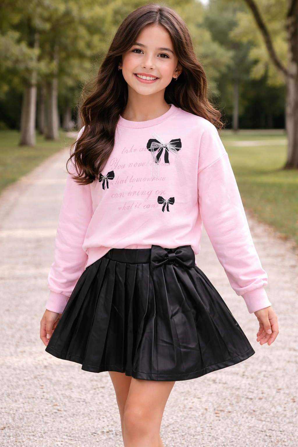 Conjunto polipiel rosa