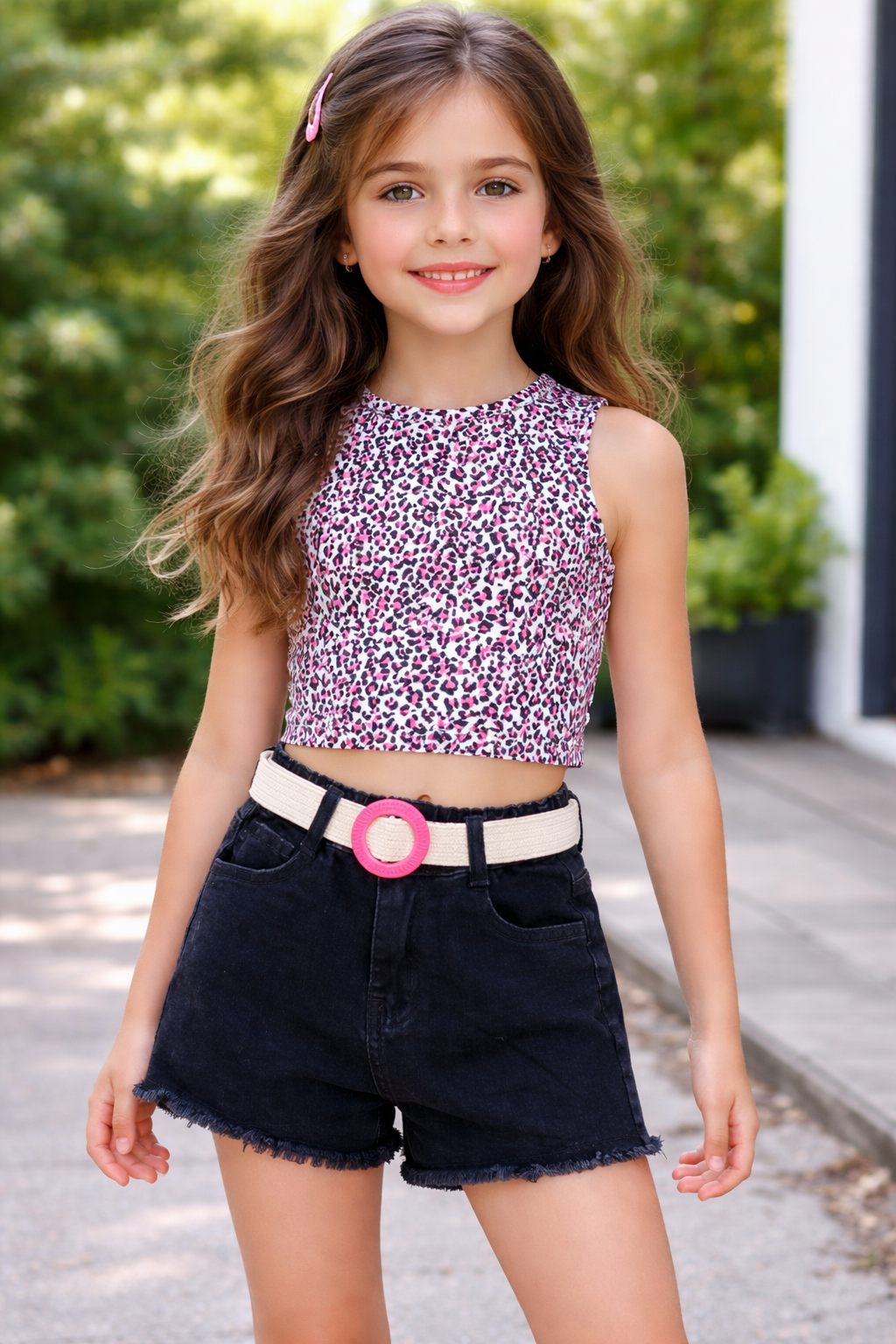 conjunto leopardo fucsia