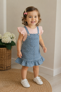 Vestido lunares rosa