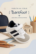 Deportiva Barefoot baby blanca marino