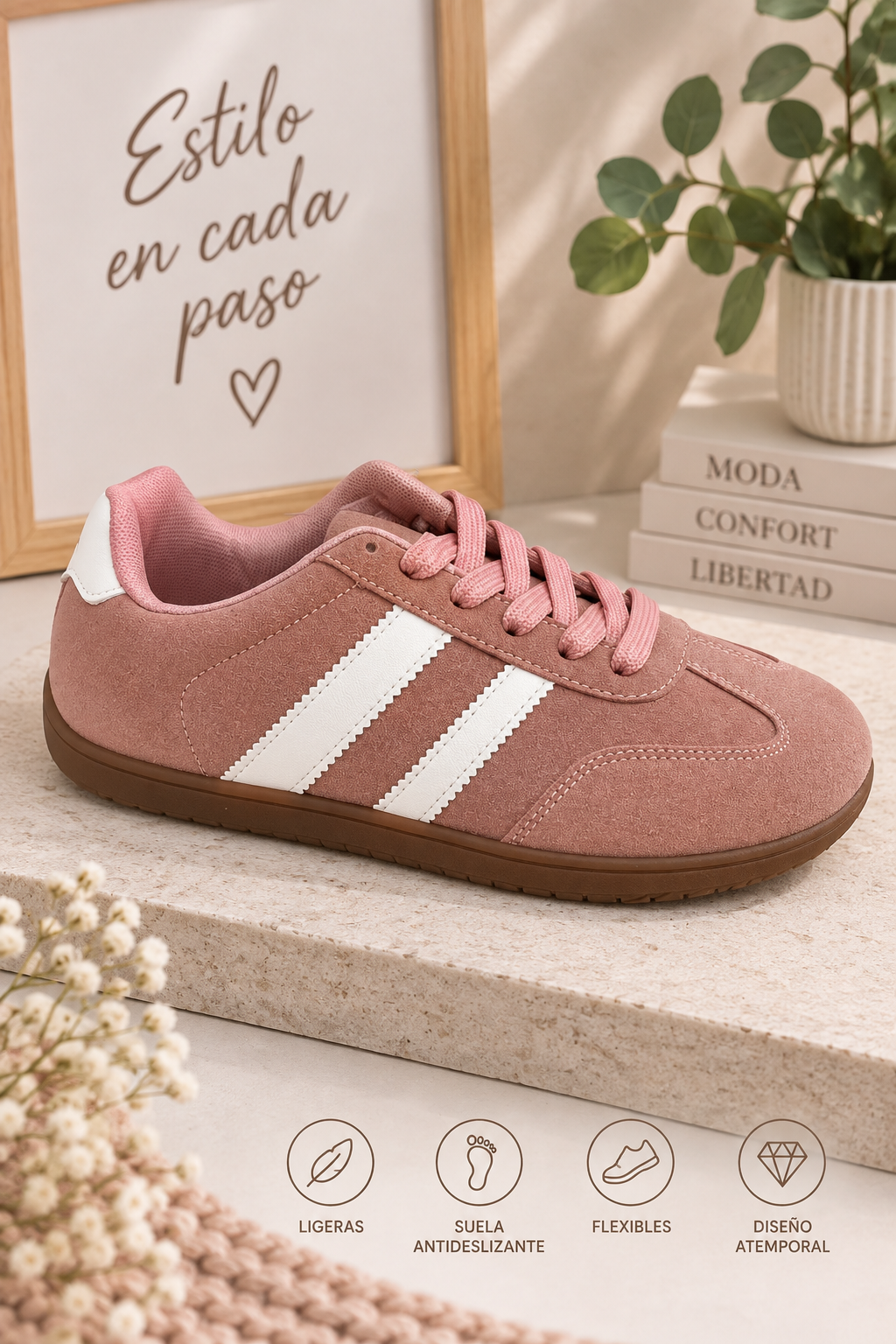 Deportiva Barefoot rosa