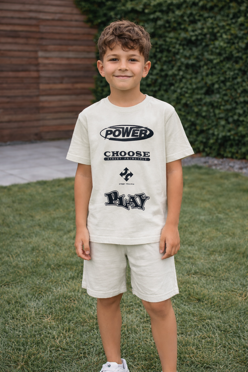 Conjunto power beige