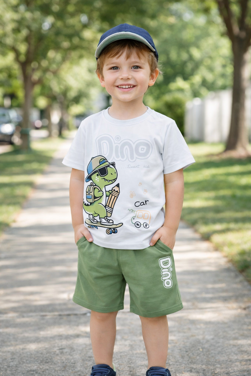 Conjunto dino blanco