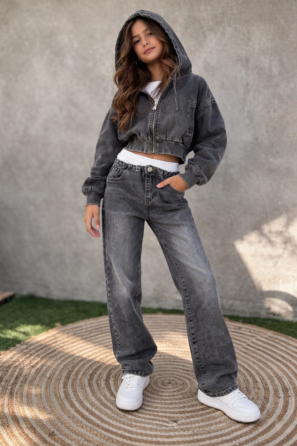 Conjunto capucha negro