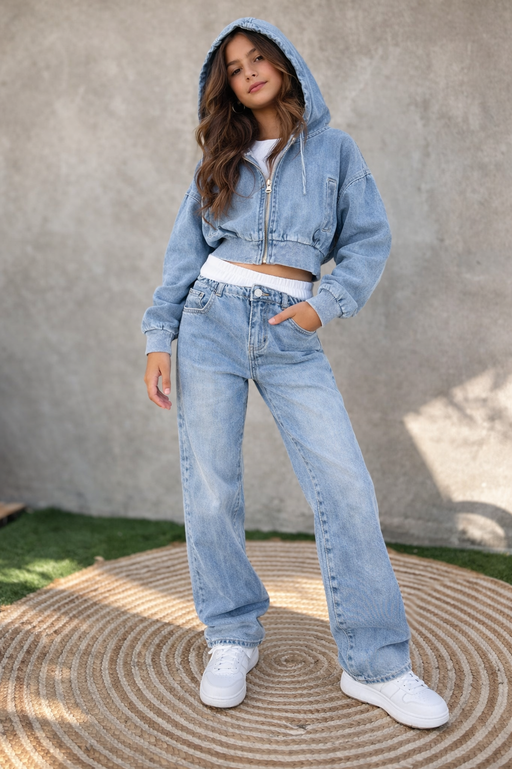 Conjunto capucha vaquero