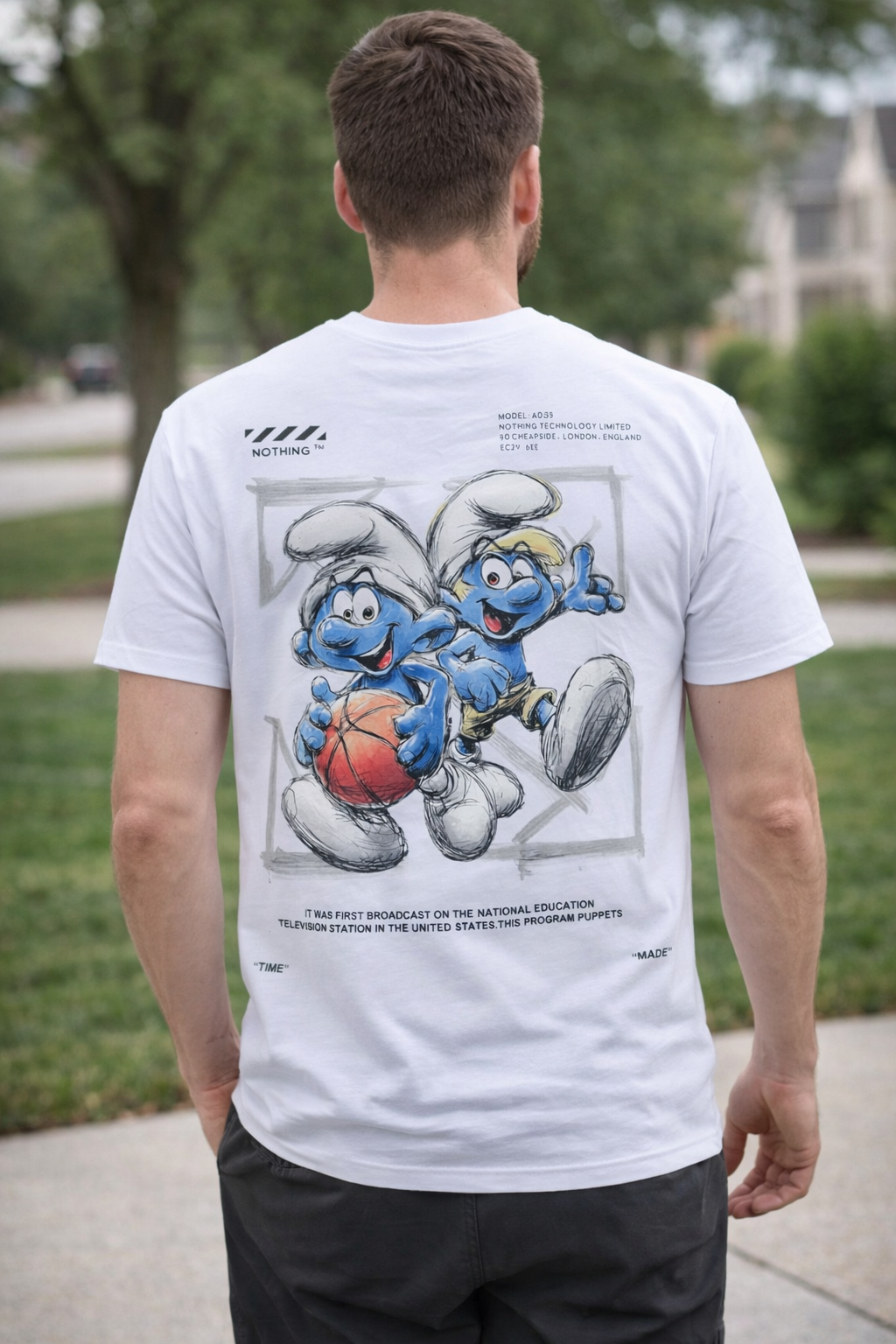 Camiseta pitufo blanca