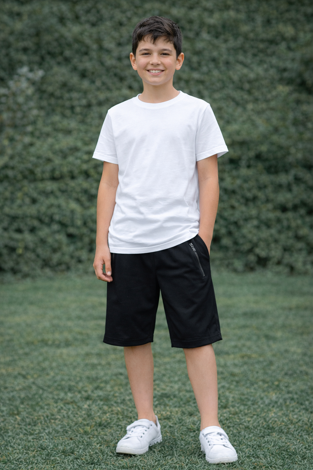 Bermuda poliéster negra