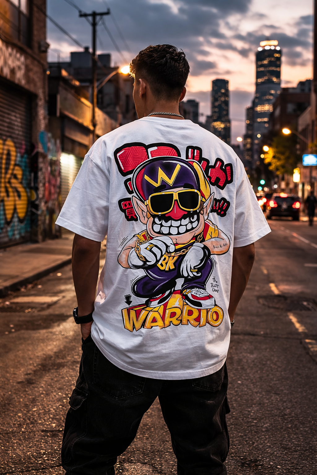Camiseta Warrio Oversize blanca