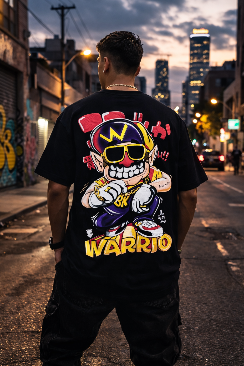 Camiseta Warrio Oversize negra