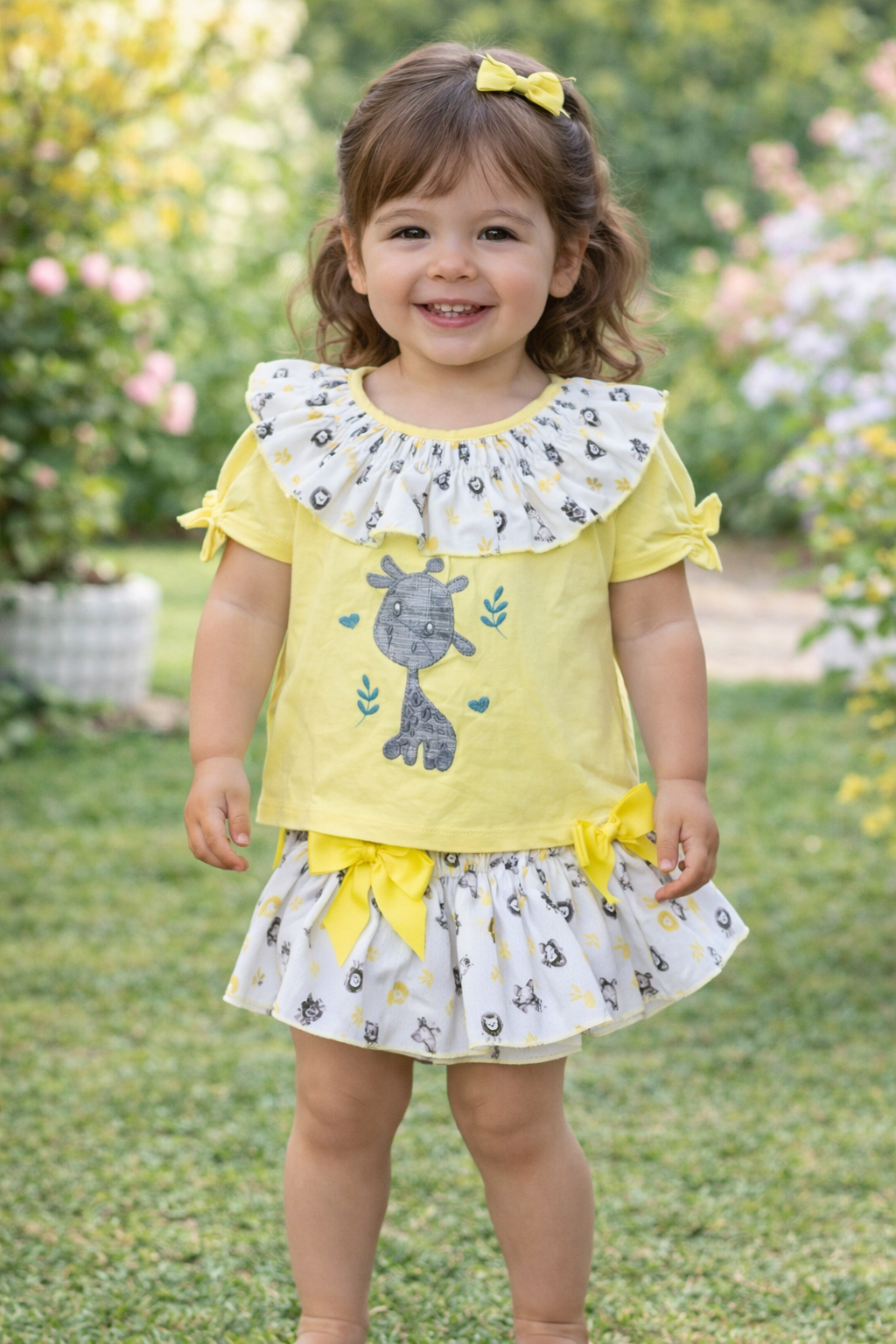 Conjunto jirafa amarillo