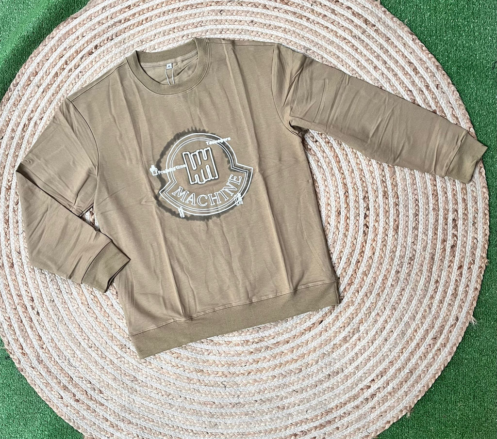 Sudadera machine beige