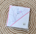 Capa de baño conejo rosa