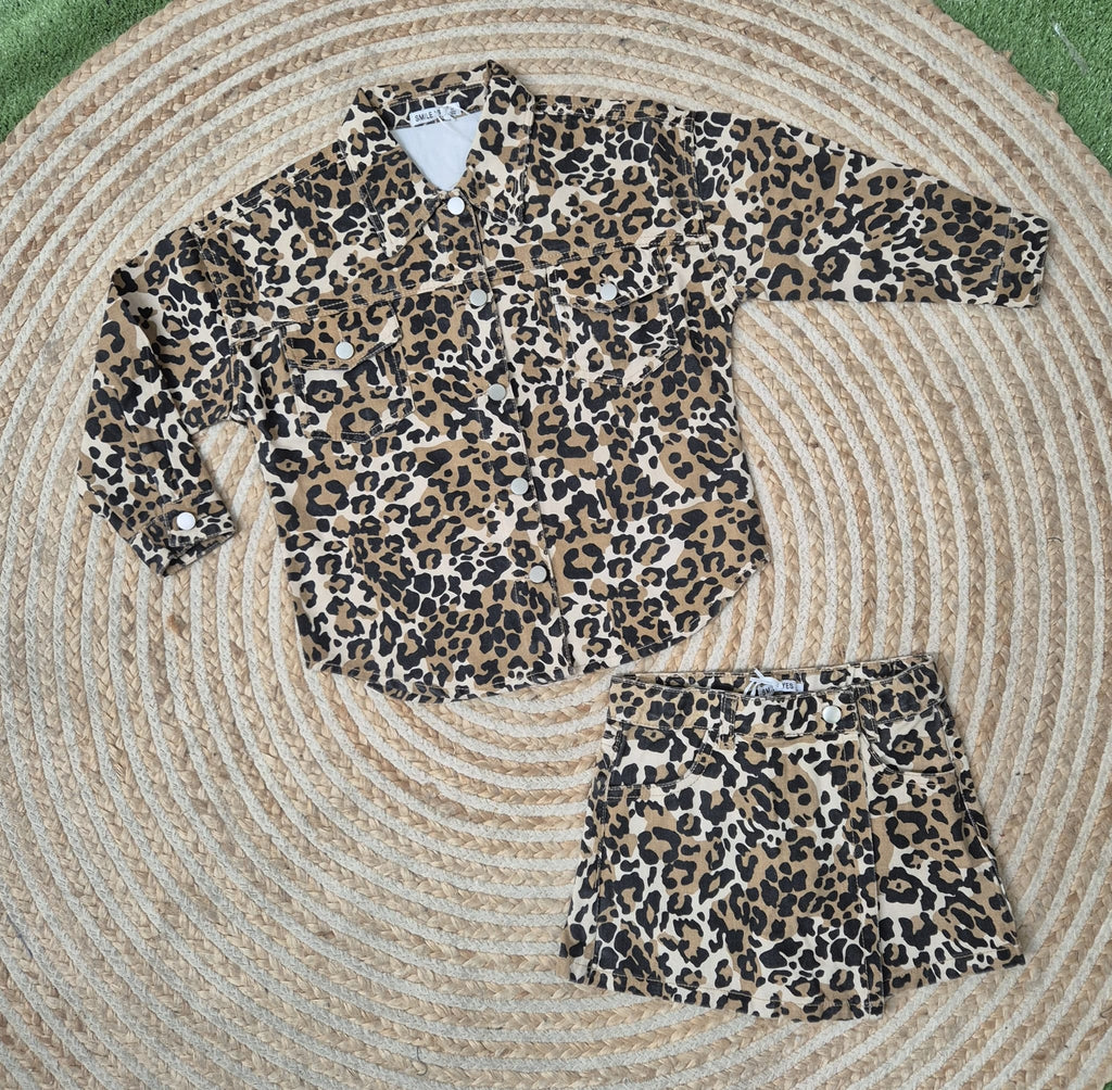 Conjunto vaquero leopardo