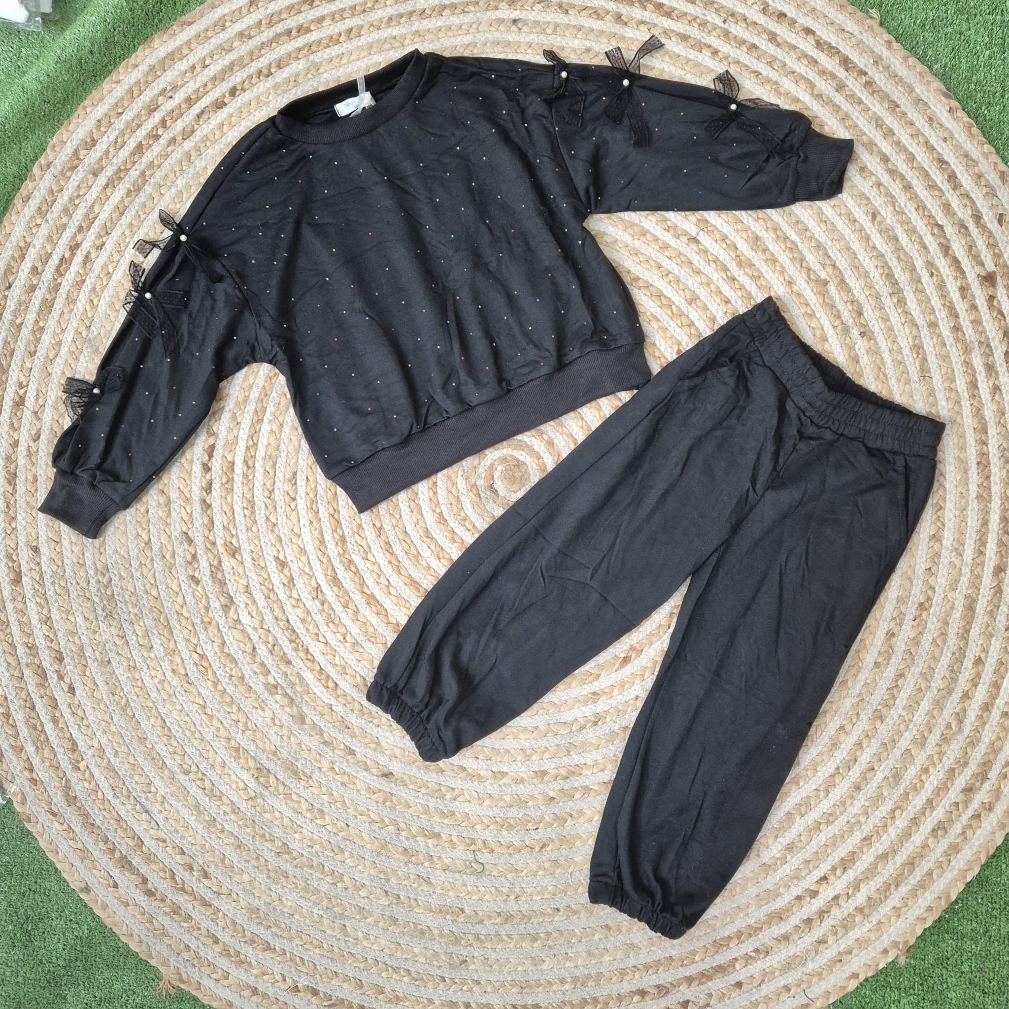 Chandal lazo brillo negro