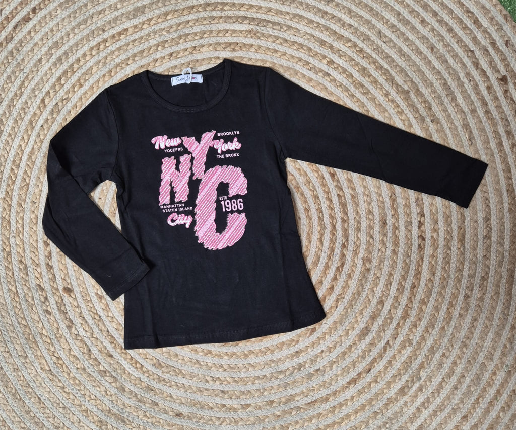 Camiseta nyc negra