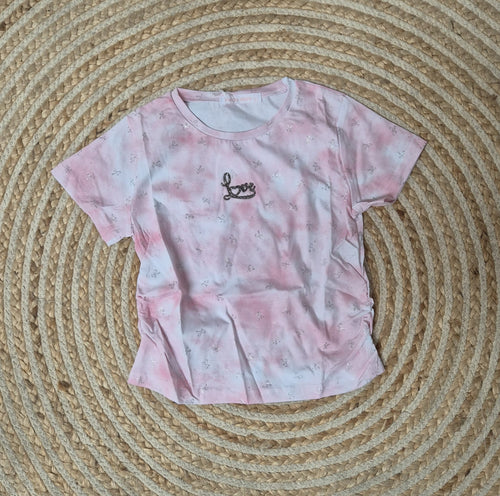Camiseta love rosa
