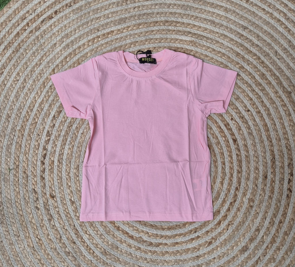 Camiseta algodon rosa