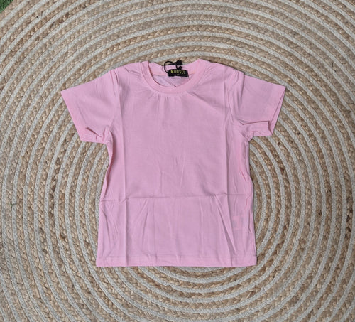 Camiseta algodon rosa
