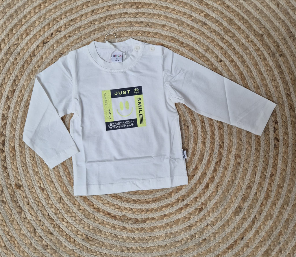 Camiseta smile blanca
