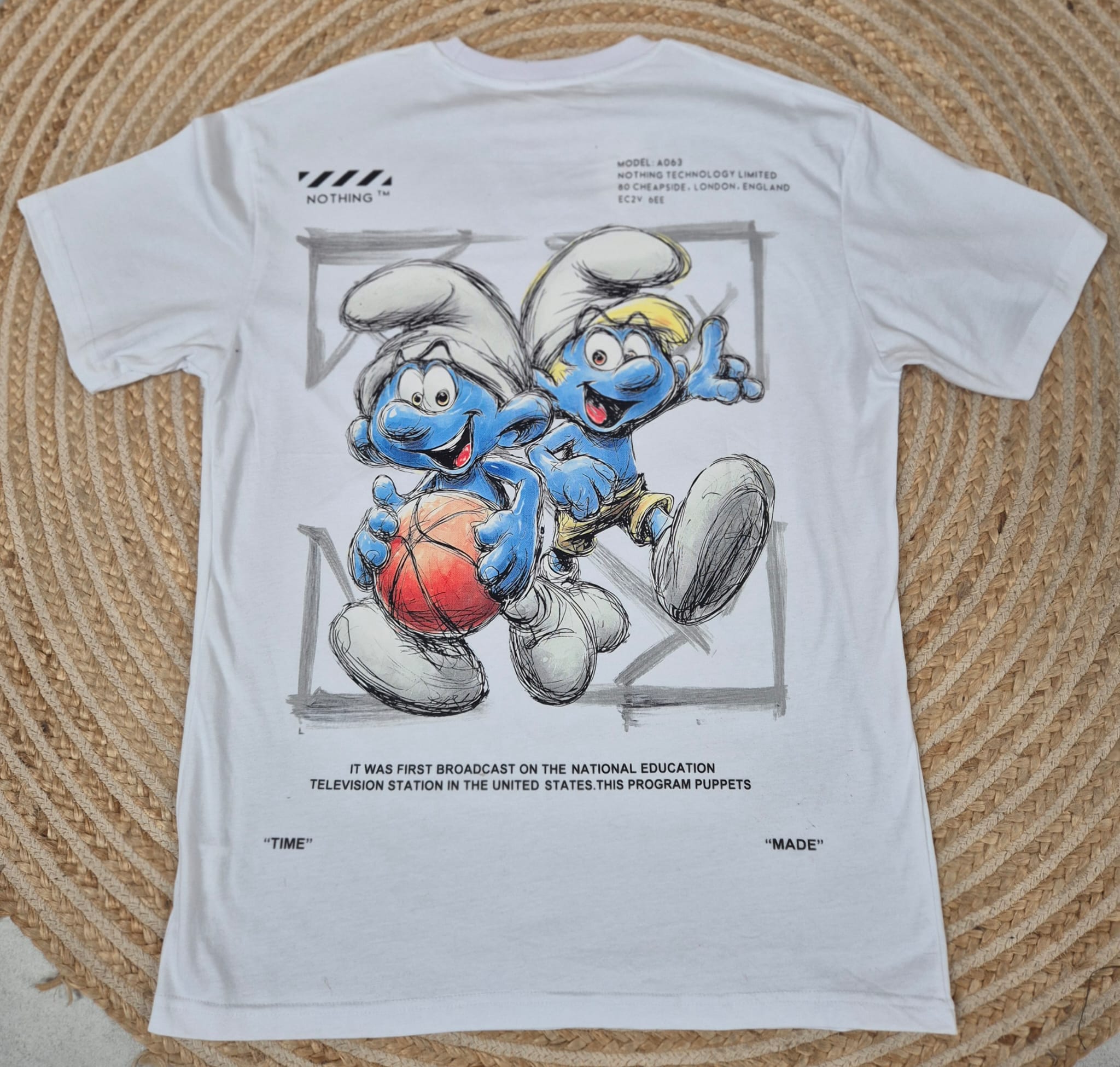 Camiseta pitufo blanca