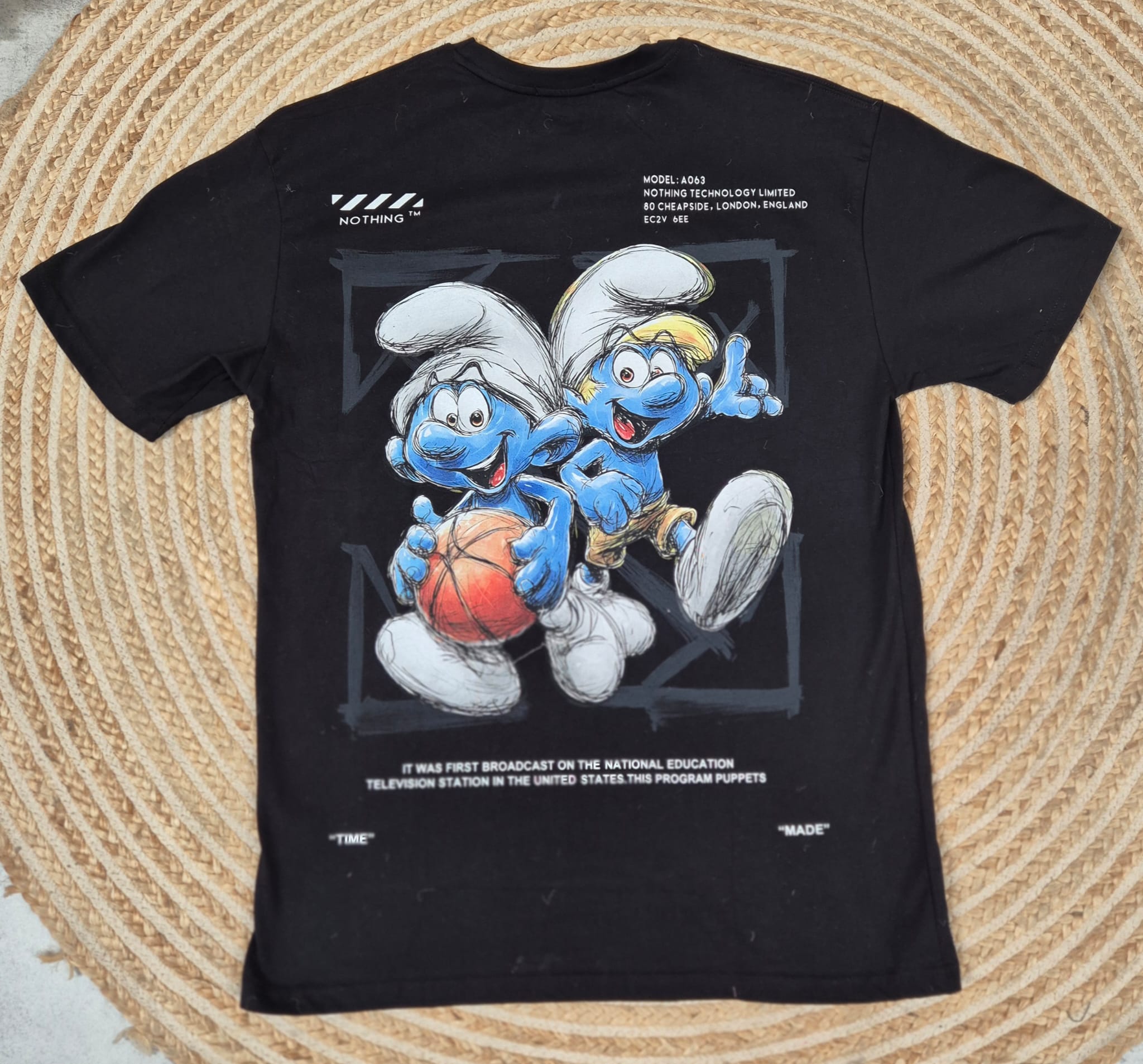 Camiseta pitufo negra