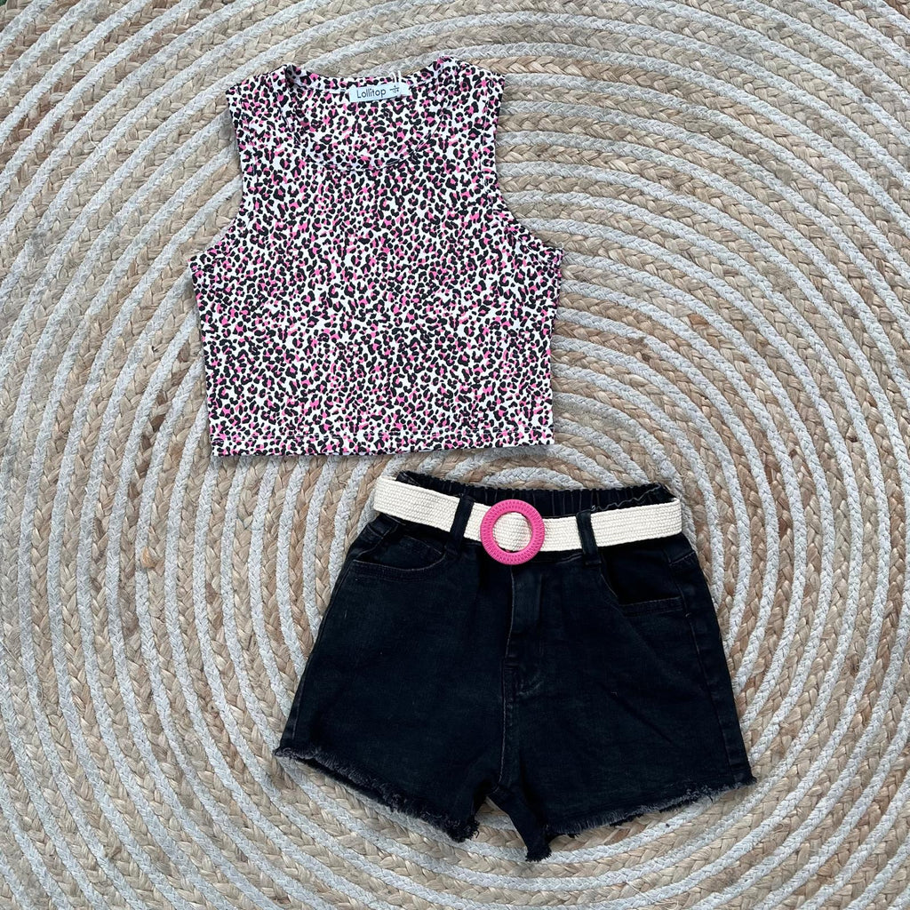 conjunto leopardo fucsia