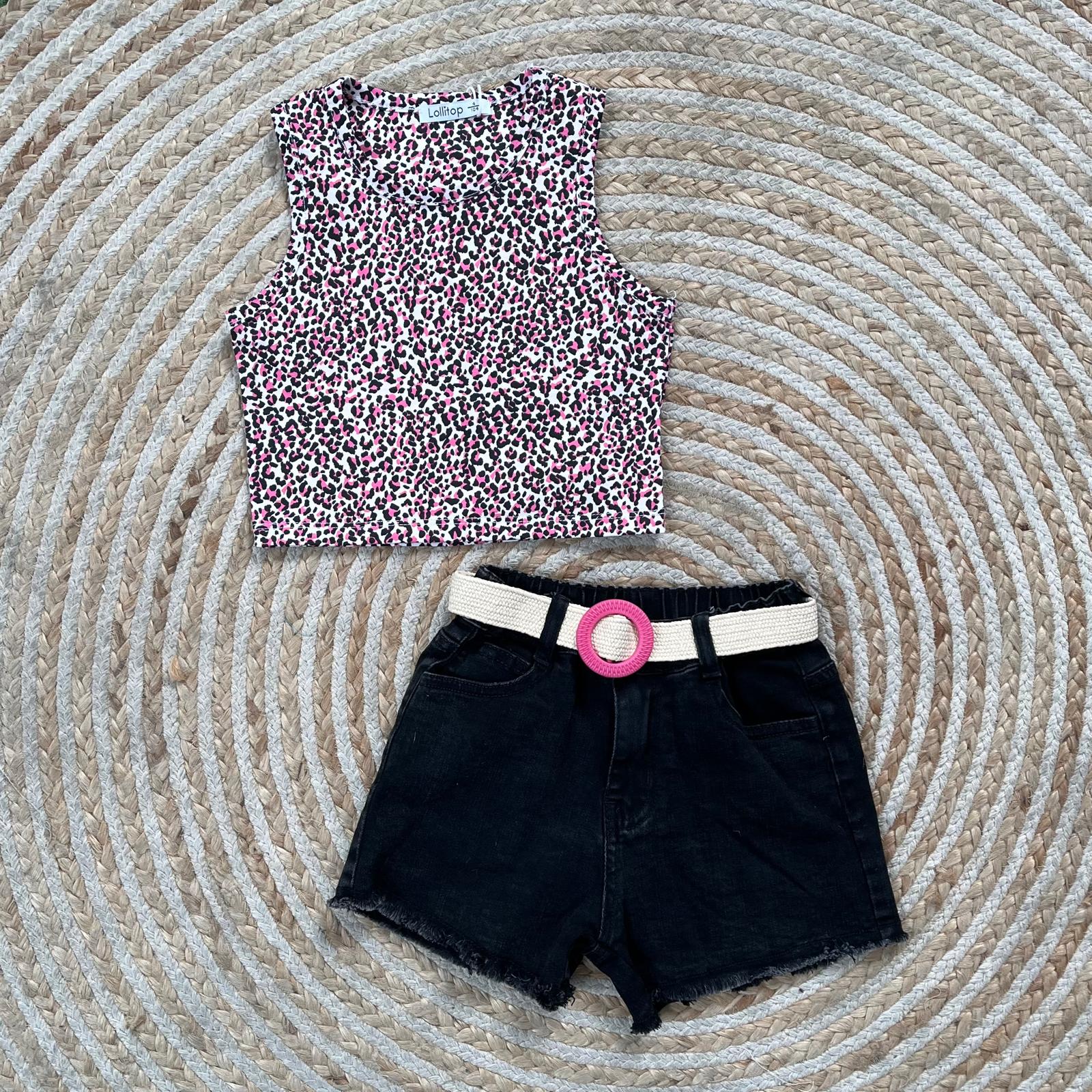 conjunto leopardo fucsia